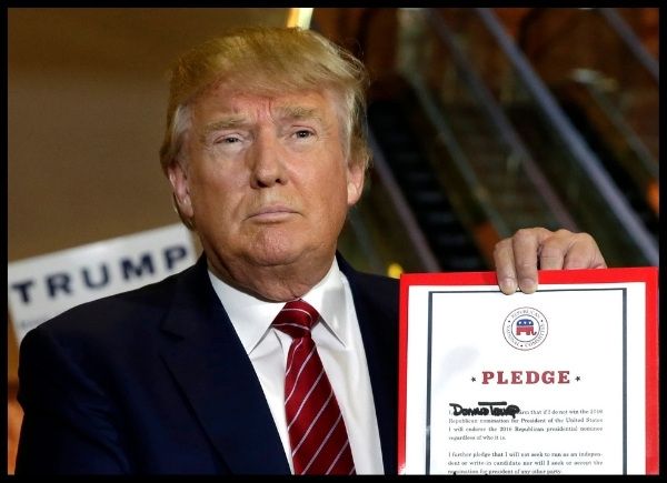 USER POLL: Should all Republican members be required to sign a loyalty pledge to Trump?